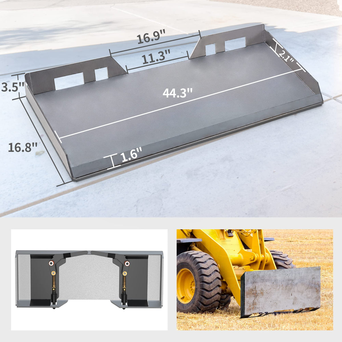 YINTATECH QAT plate outer width 45.2 in for broad attachment compatibility
