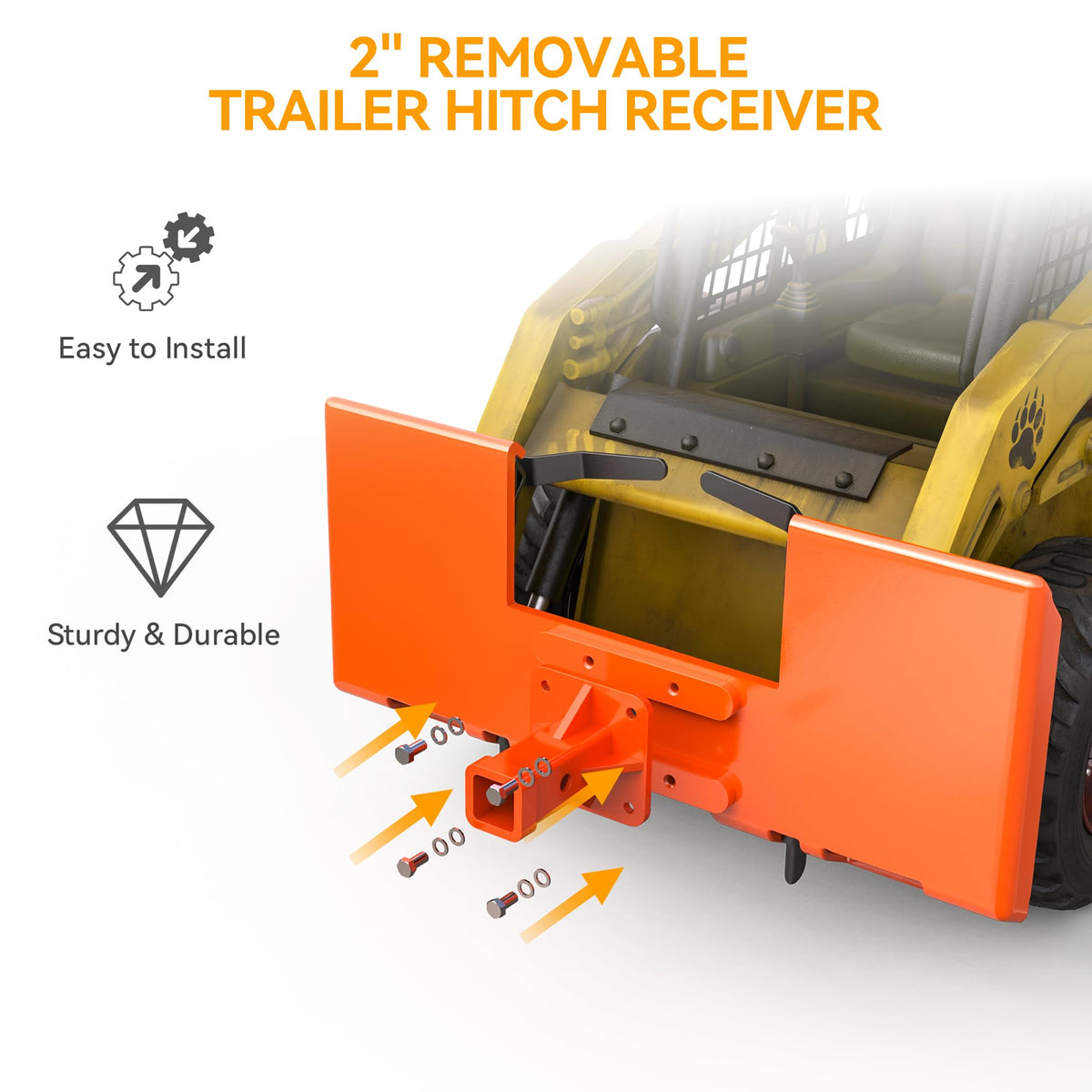 YINTATECH universal compatibility fits loaders, tractors, and Bobcats up to 44 inches