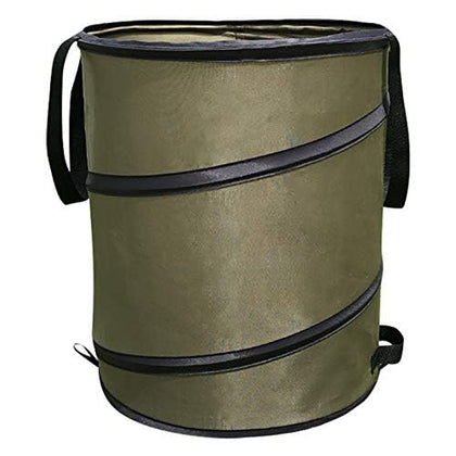 Yintrinsic collapsible lawn bag in green, easy to store after yard tasks.