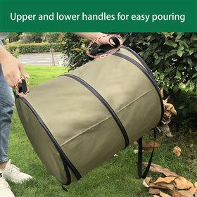 Yintrinsic leaf bag pops up for quick collection during fall cleanup.