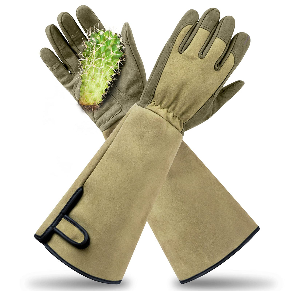 Yionaiyi rose glove with padded palm for puncture protection during pruning