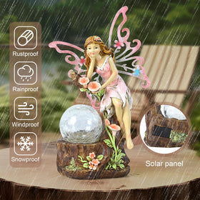 Yiosax weather-resistant garden ornament withstands rain and sun year-round