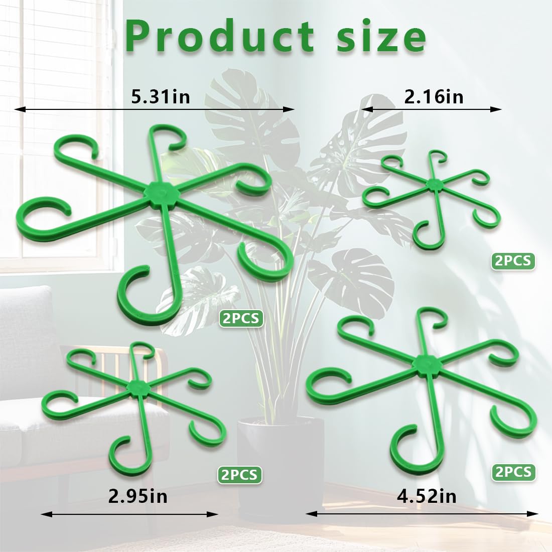 Yiqianhome stem hook design stabilizes climbing path and improves light exposure