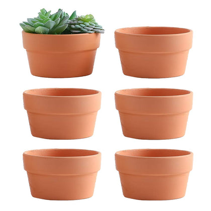 Yishang 6-inch terracotta pot with drainage for healthier herbs.