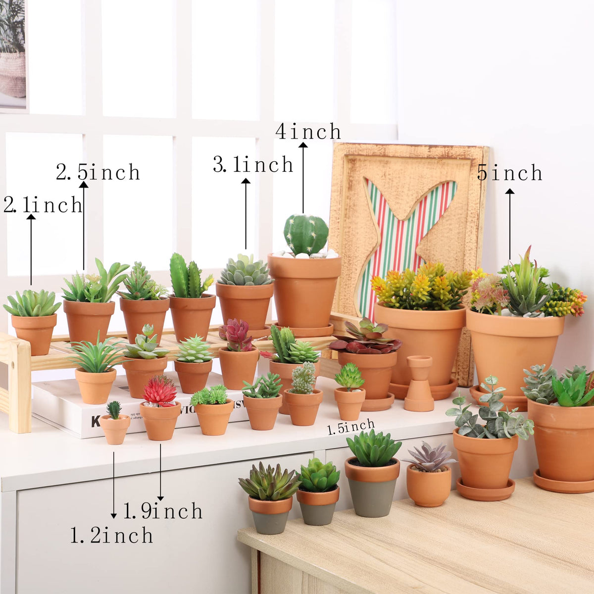 Yishang 72-pack terracotta planters for indoor decor and crafts.