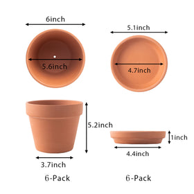 Yishang terracotta pot with drain hole aids soil drying