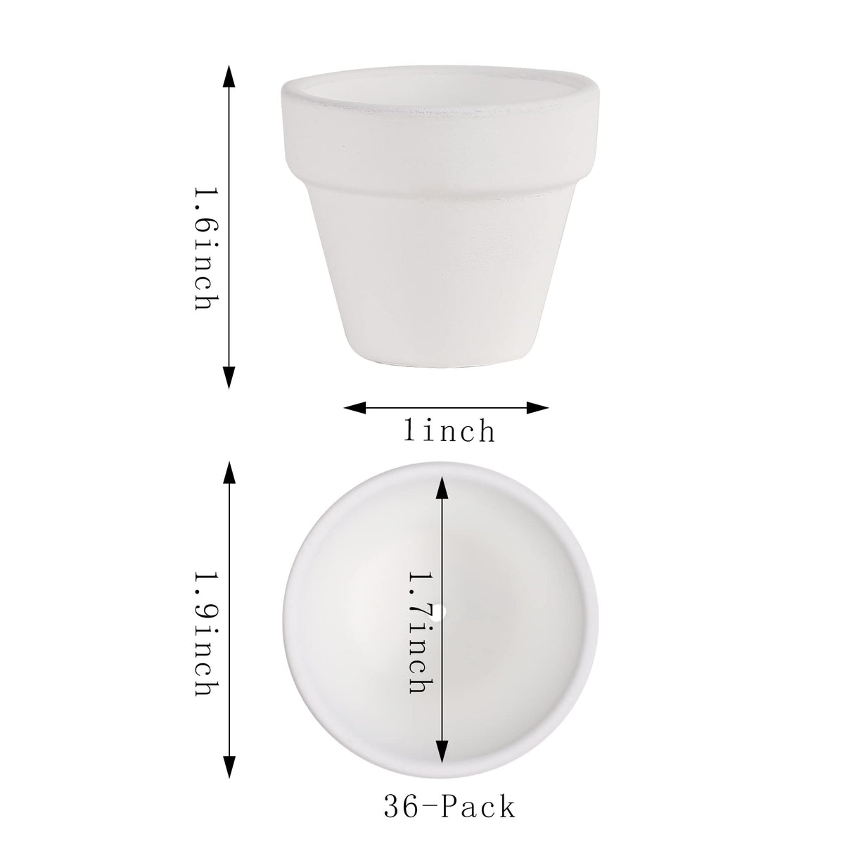 Yishang white terracotta pot with drainage hole supports proper drainage.
