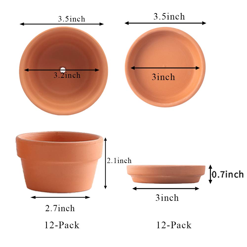 Yishang terracotta pot with saucer ready for indoor greenery