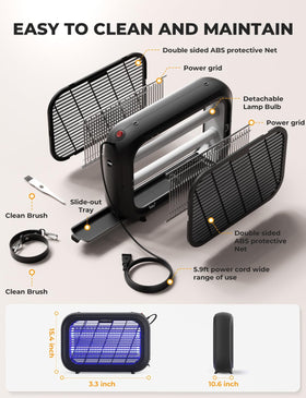 YISSVIC 20W zapper operates quietly for night use