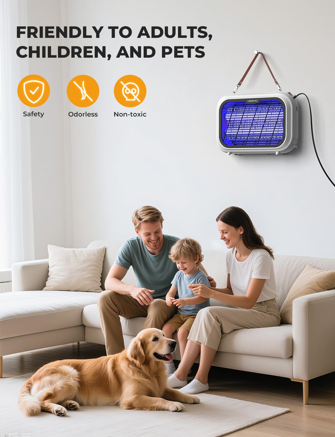 YISSVIC 20W unit creates a cleaner indoor ambiance in living spaces