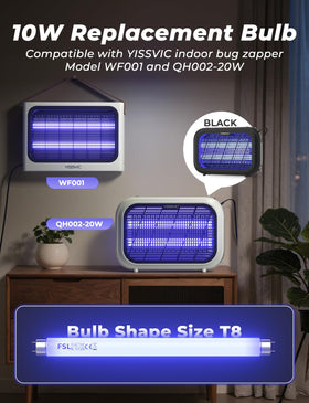 365nm black light T8 bulb from YISSVIC offers broad insect attraction.