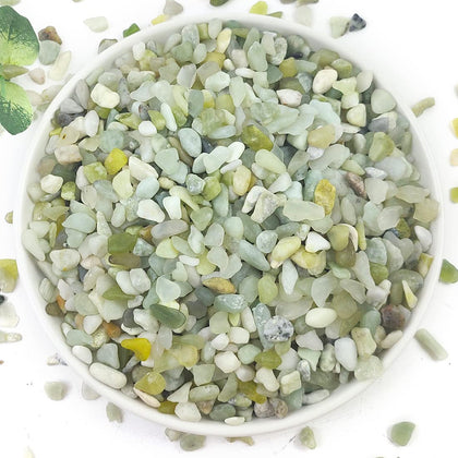 YISZM 10lb jade pebbles for elegant succulent displays and vase fillers.