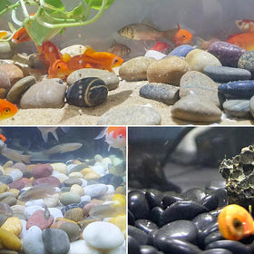 YISZM aquarium-safe river rocks for tanks and aquariums