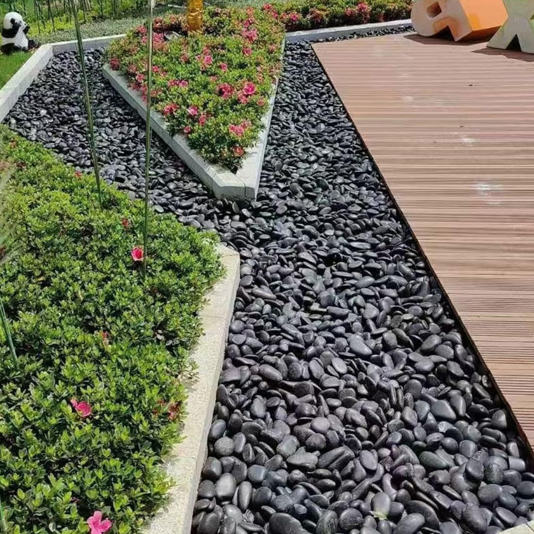 YISZM pebbles for landscaping with long-lasting luster