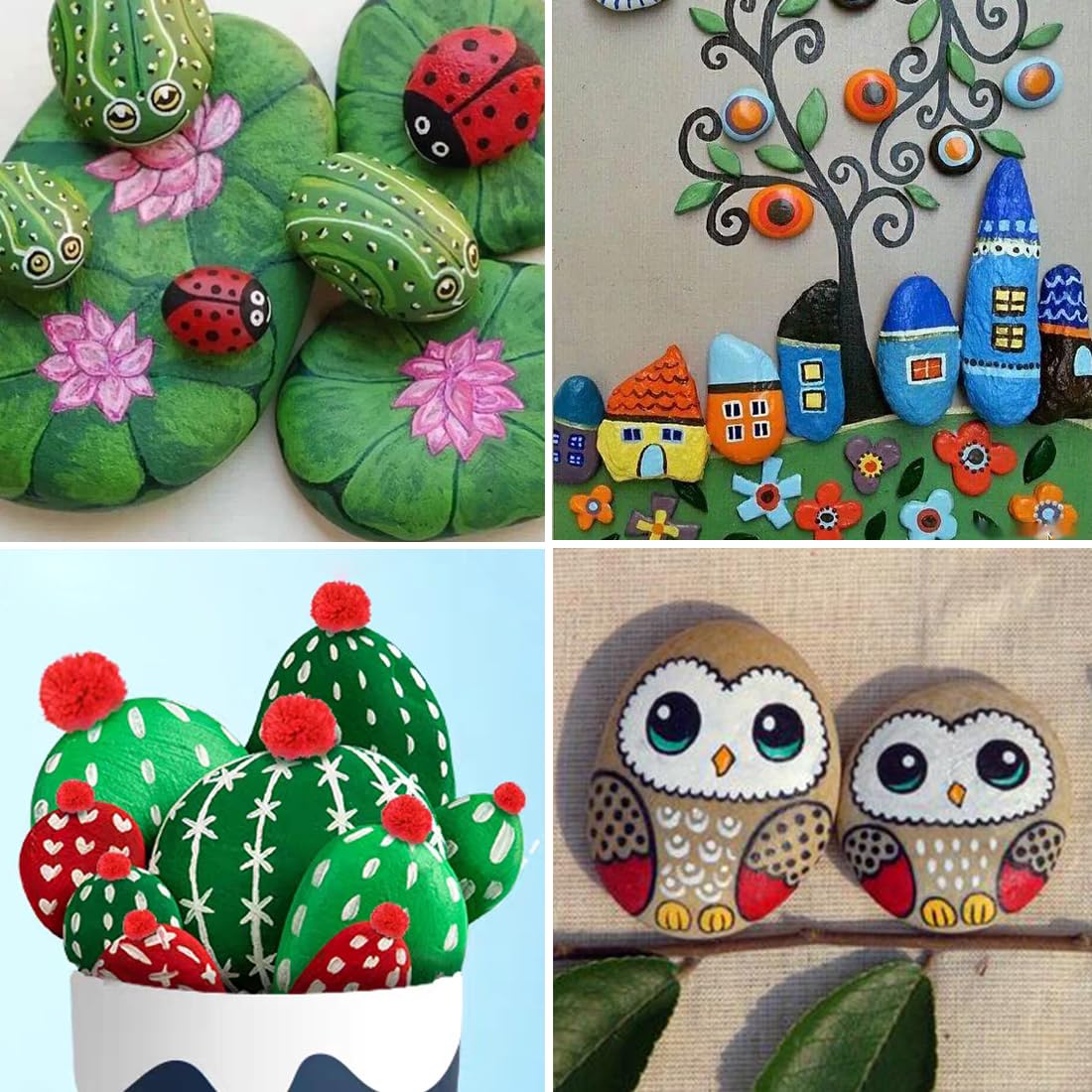 YISZM creative stone painting ideas to inspire color exploration.