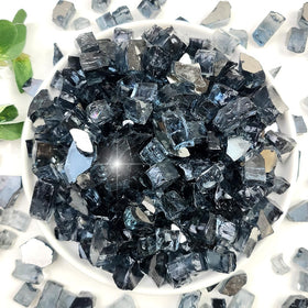 YISZM fire glass half-inch high shimmer enhances outdoor flame display