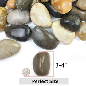 YISZM hand-picked smooth stones for planters and fountains