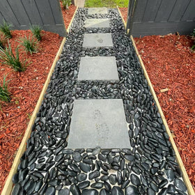 YISZM larger pebbles for landscaping, 20 pounds, moisture retention and erosion control