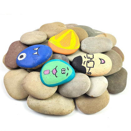 YISZM large painting stones with flat smooth surface for 3-4 inch artwork