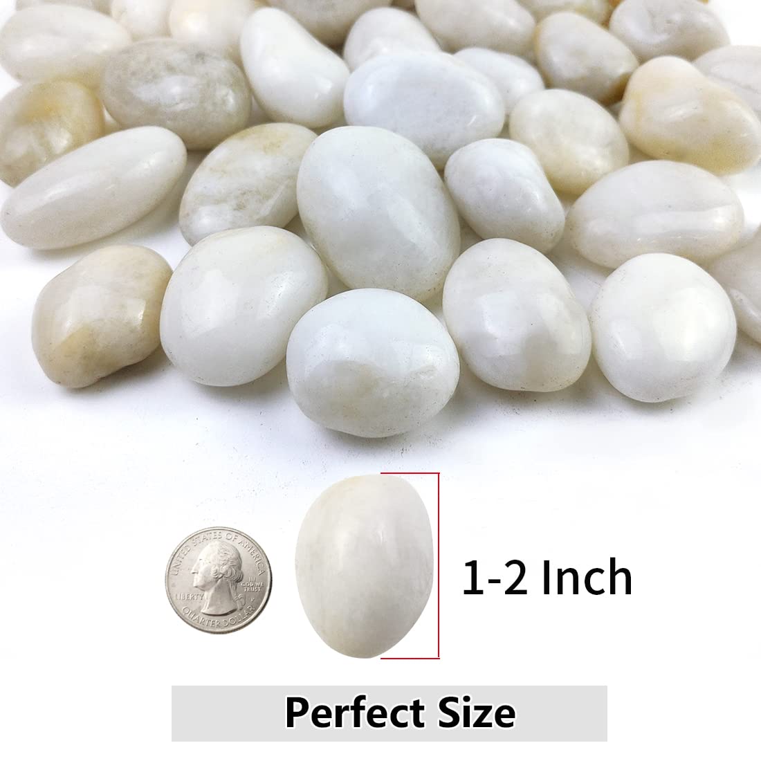YISZM one-to-two-inch stones improve drainage in pots.
