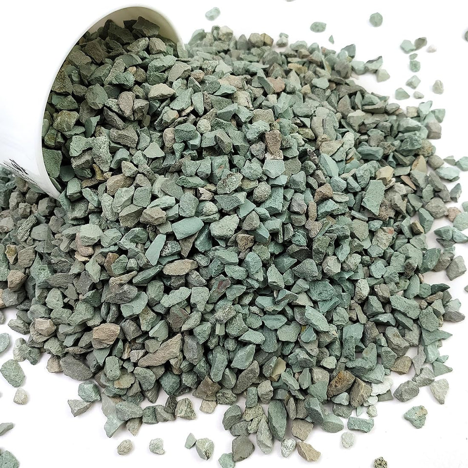 YISZM green zeolite rocks close-up for plant decor and texture