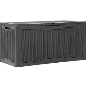 YITAHOME 100-gallon deck box interior space for cushions and tools.