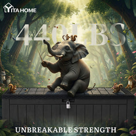 YITAHOME deck box stores cushions and equipment to stay tidy