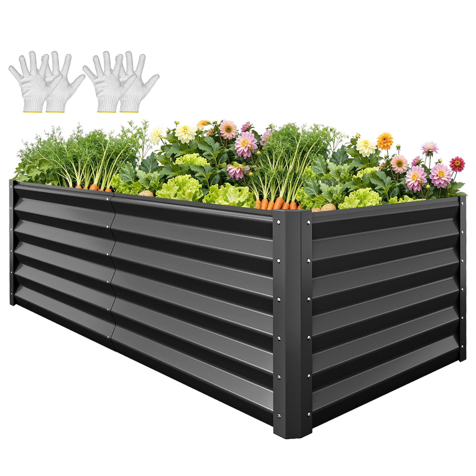YITAHOME 6x3x3ft raised bed overview showing spacious growing area for vegetables.