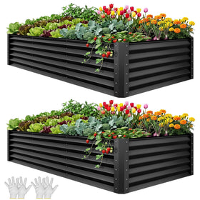 YITAHOME 8x4x1.5ft raised bed assembly guide for easy setup