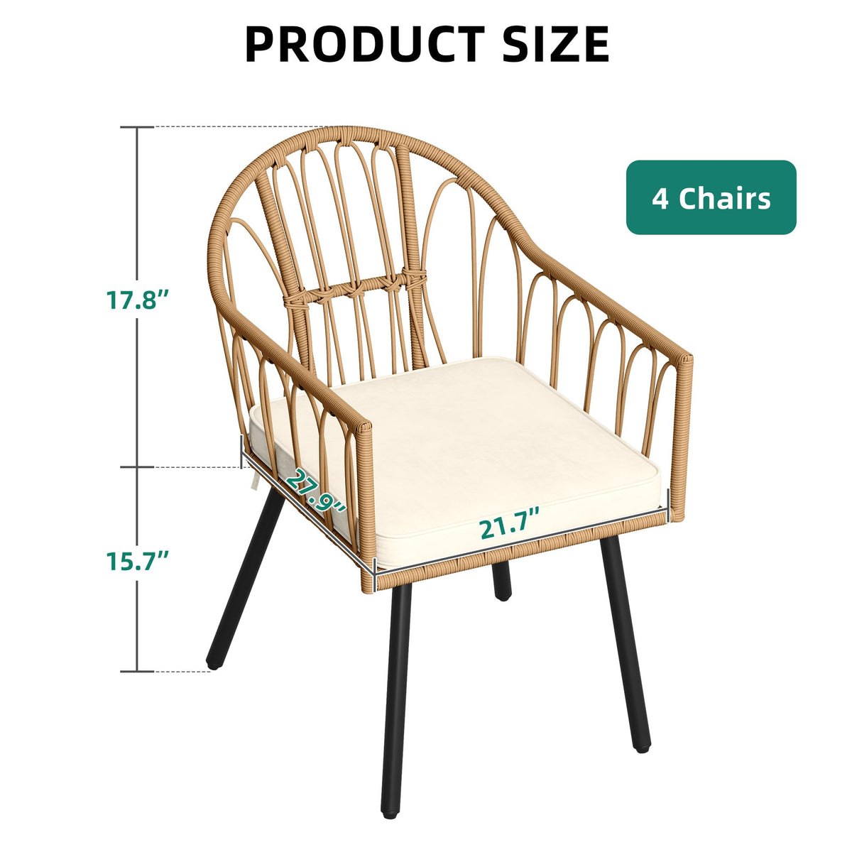 YITAHOME sturdy frame supports up to 250 pounds for lasting use.