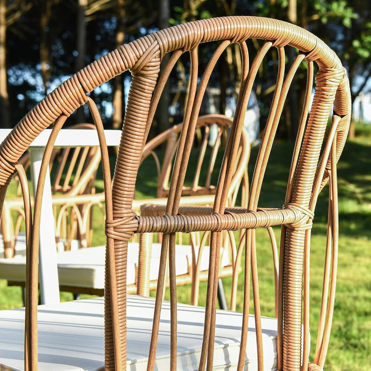 YITAHOME all-weather wicker chair durable for patios and porches.