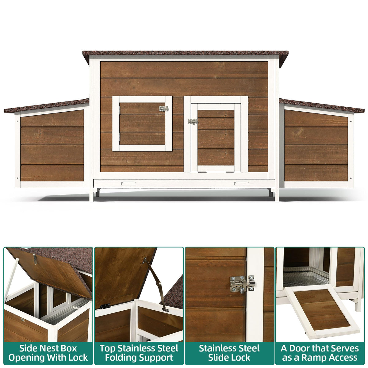 YITAHOME robust wooden coop suitable for outdoor use.