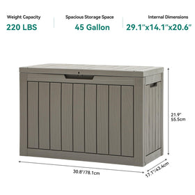 YITAHOME deck box holds up to 220 lbs
