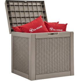 YITAHOME deck box lockable lid protects cushions from rain and dust