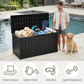 YITAHOME weather-resistant resin protects contents from elements.