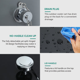 YITAHOME drain plug at the back for simple drainage