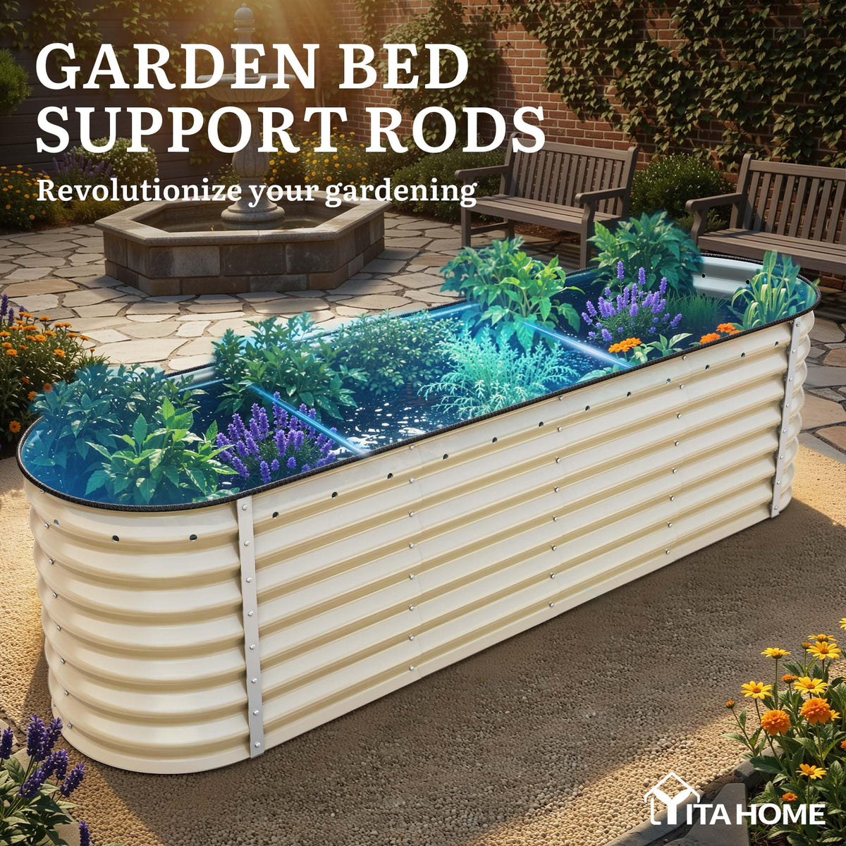YITAHOME edge curl and rubber strip for safe gardening.