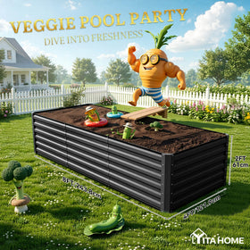 YITAHOME garden bed in yard demonstrates versatile outdoor placement
