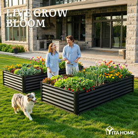 Open-base drainage design on YITAHOME raised bed promoting root airflow