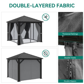 YITAHOME ventilated sidewalls with mesh for airflow and unobstructed views