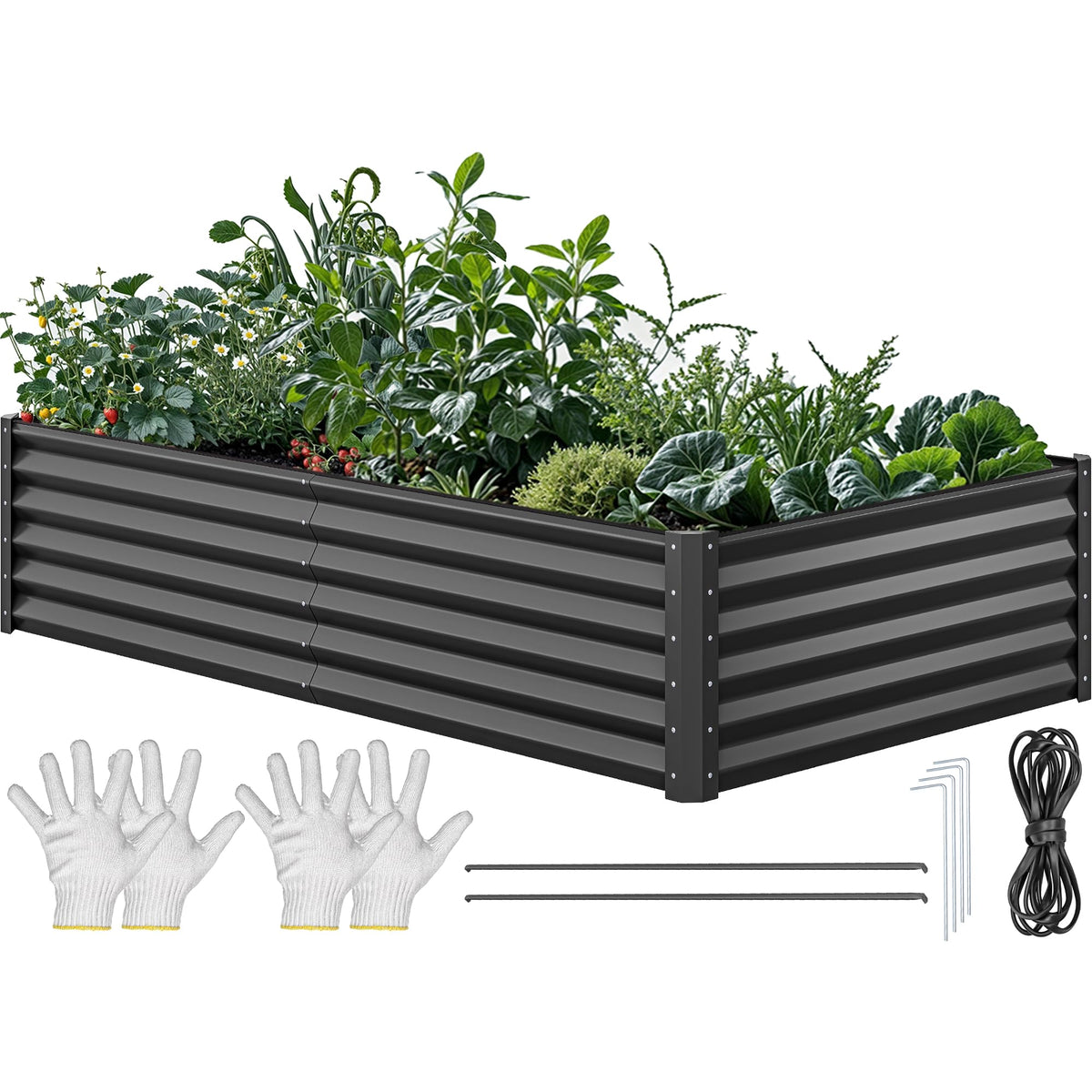 YITAHOME green garden bed on a patio setting for versatile outdoor use