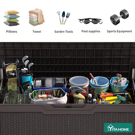 YITAHOME hydraulic-lift system enables smooth opening for convenient access.