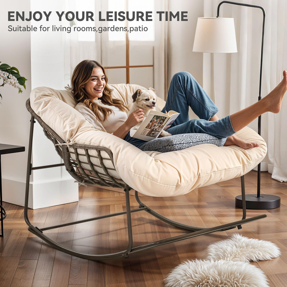 YITAHOME indoor/outdoor lounge setup in a cozy living space