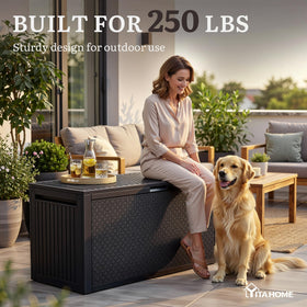 YITAHOME lockable lid safeguards valuables against weather and pests