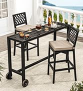 YITAHOME outdoor bar table in use for patios, gardens, and poolside hosting.