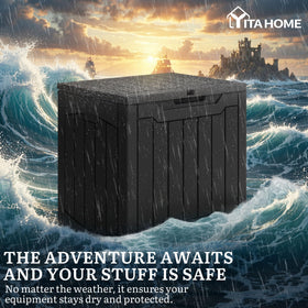 YITAHOME deck box doubles as seating with storage