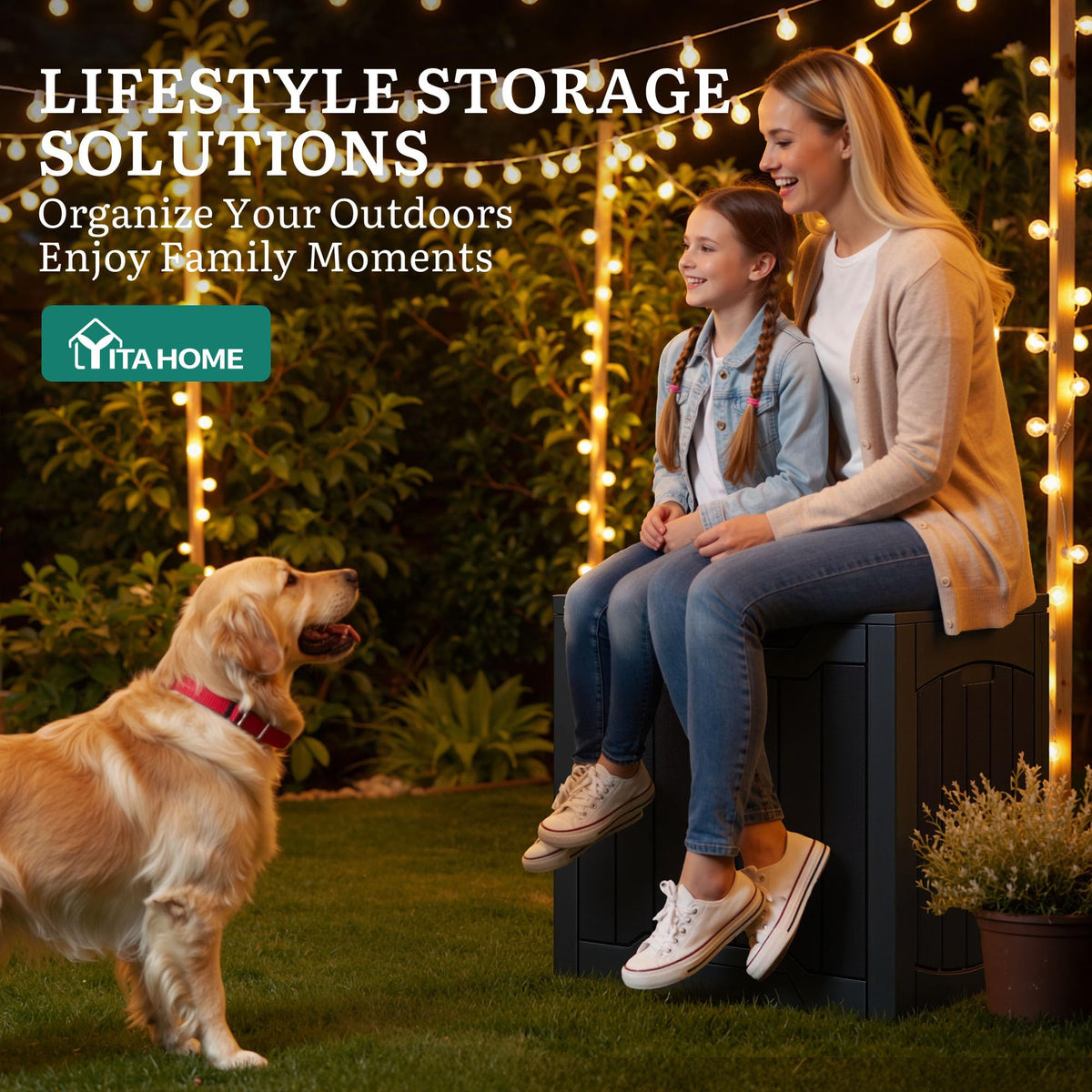 YITAHOME wood-like veneer finish adds natural patio aesthetic