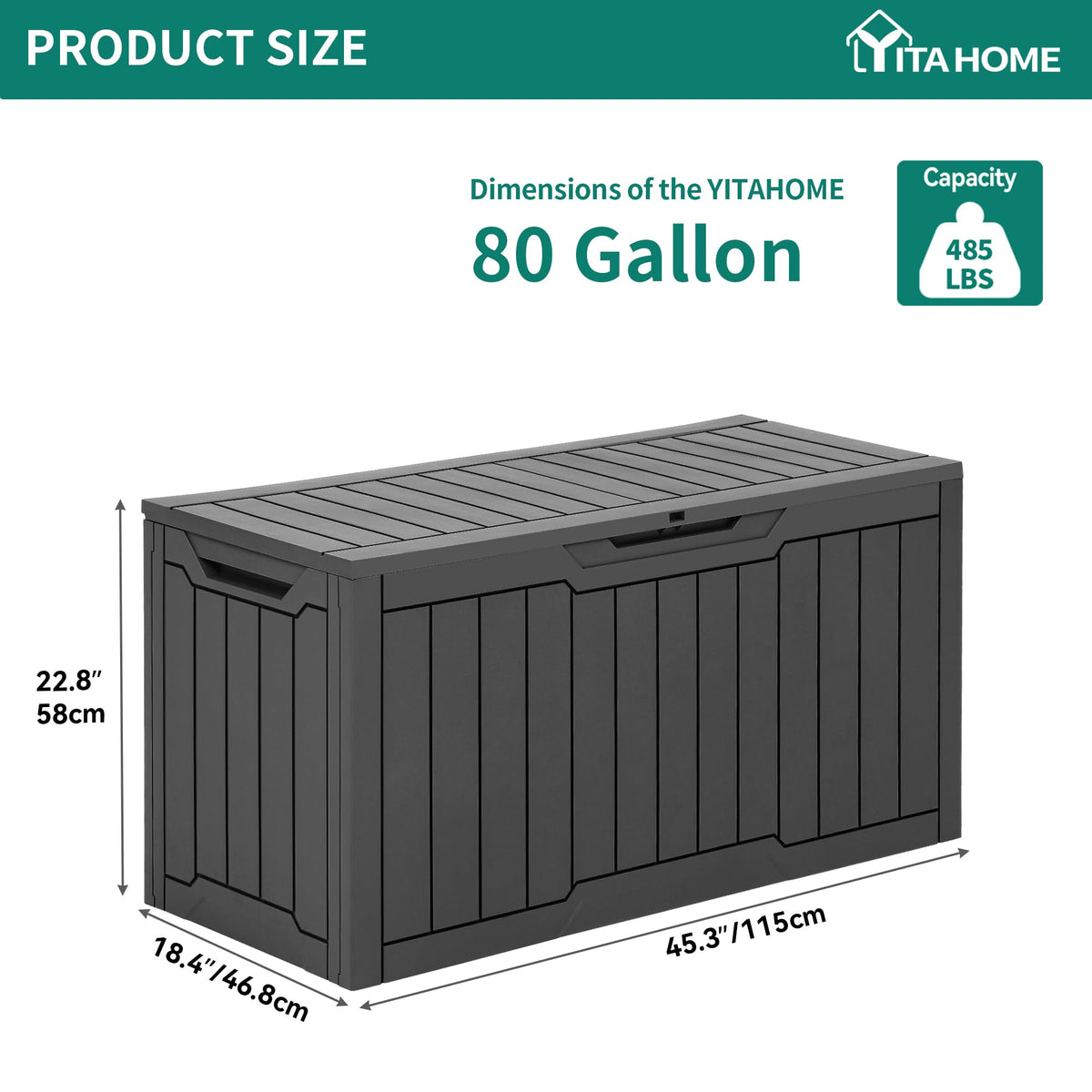 YITAHOME outdoor storage bench doubles as seating for guests.