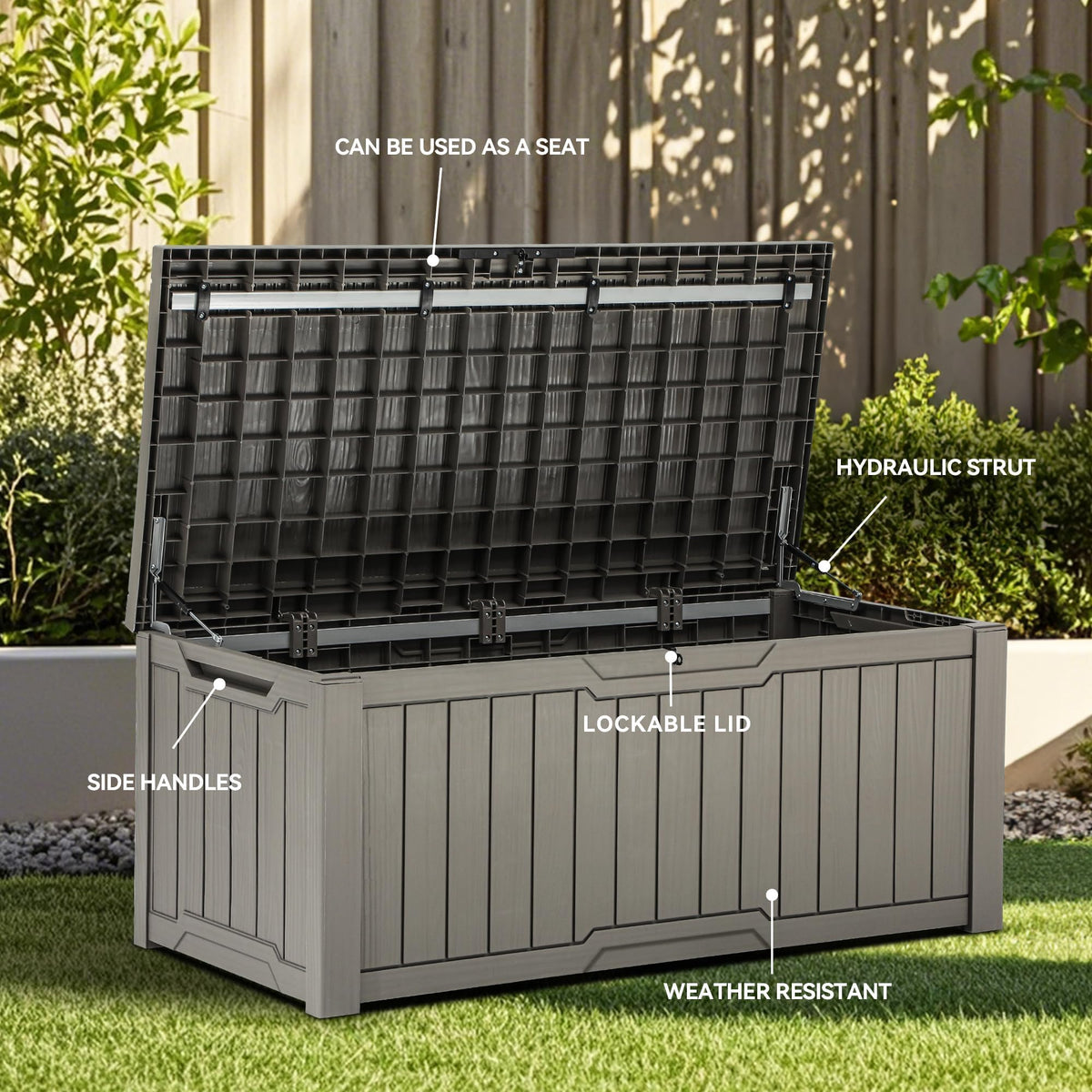 YITAHOME 120 gallon capacity ideal for garden tools and pool accessories