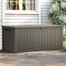 YITAHOME outdoor storage box lid open shows interior space for cushions and tools